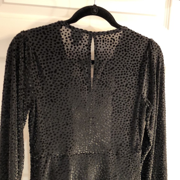 A New Day - Dark Olive Burnout Velvet Dot Dress NWOT - Picture 7 of 10